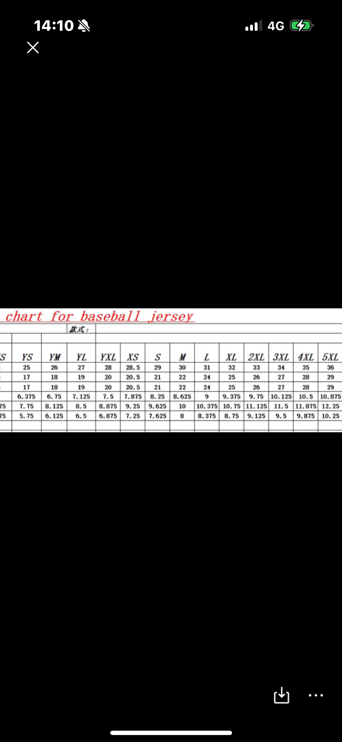 MLB Emerai tops , size chart in media