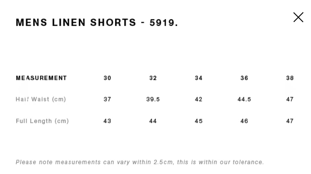 Mens linen shorts