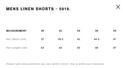 Mens linen shorts